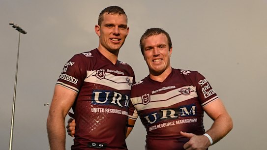 Tom Trbojevic with his brother Jake earlier in the year.