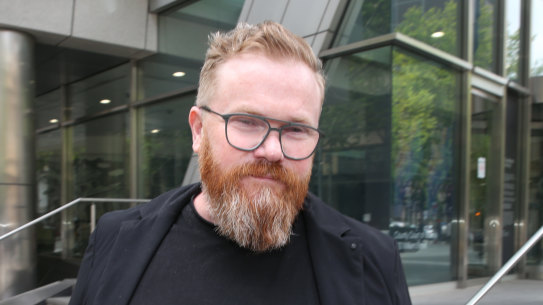 Peter Stratton leaves the County Court on  Wednesday.