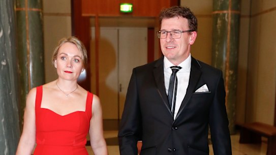Rachelle Miller and Alan Tudge in 2017, the year the couple had an affair.