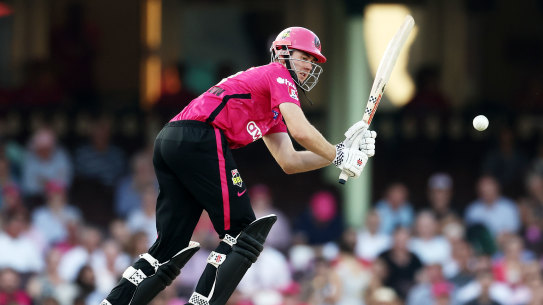 Kurtis Patterson of the Sixers bats.