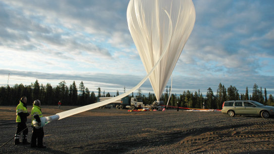 A NASA balloon launch from the Swedish Space Corporation site. 