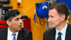 Trying to save the Tories. Jeremy Hunt with PM Rishi Sunak. 