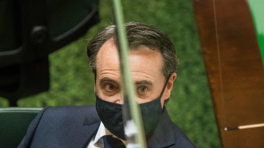 Opposition Michael O'Brien in parliament.