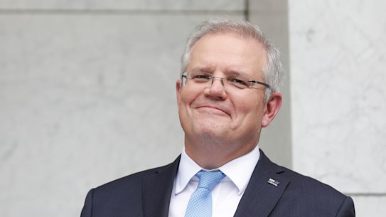 Scott Morrison addresses the media at Parliament House on Friday.
