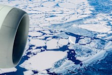 Antarctica’s icebergs, as seen aboard Antarctica Flights’ private charter, in a journey out of Sydney.