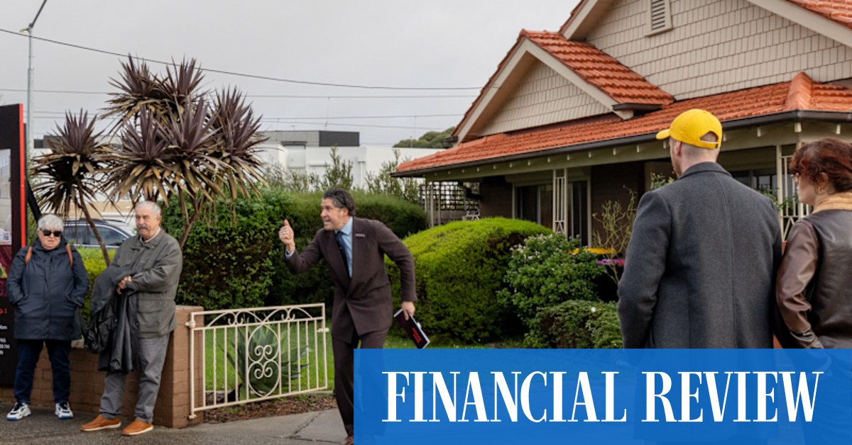 Australian homes offered at auction during the winter property slowdown