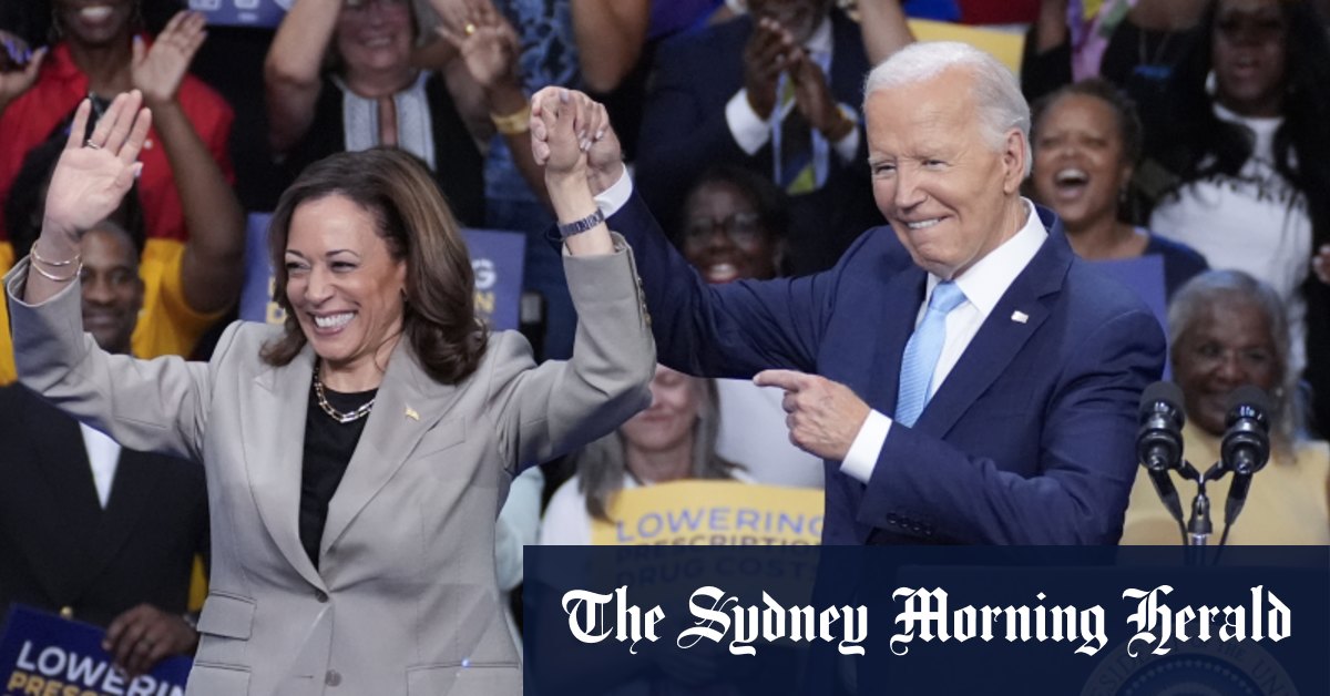 Kamala Harris e Joe Biden compaiono insieme durante la campagna elettorale