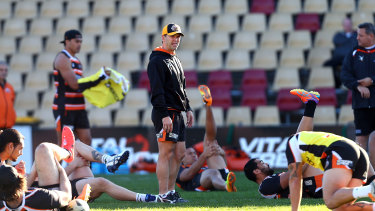 Mick Potter at Tigers training in 2013.