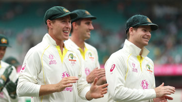 Australia’s cricketers are a happy group tonight. 