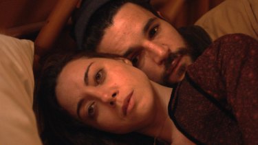 Aubrey Plaza and Christopher Abbott in Black Bear, set in a writers' retreat.