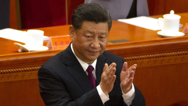 Chinese President Xi Jinping during his appearance on Tuesday.