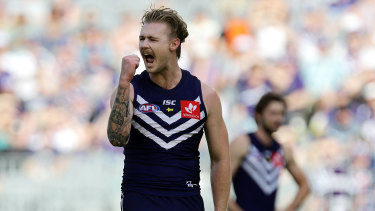 Cam McCarthy during his playing days with the Dockers in 2018.