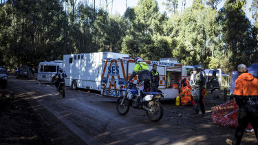 The police search base near Blair's Hut.