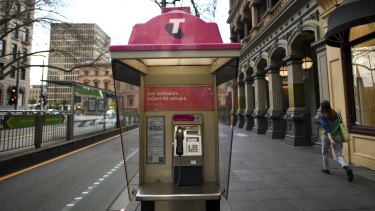 Telstra’s older public phones (like the one pictured) will be reinstalled in Sydney CBD.