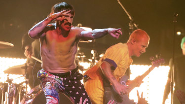 The Red Hot Chili Peppers perform at the Grammy Awards in Los Angeles last month.