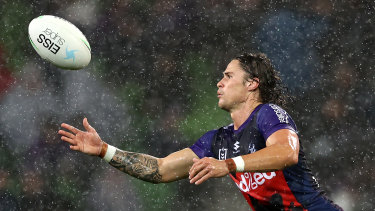 Sharks coach Craig Fitzgibbon hasn’t ruled out playing Nicho Hynes at halfback next year.