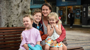 Pictured with her three children, British-born Lucy Kane argues strong environmental policy is ‘the future.’