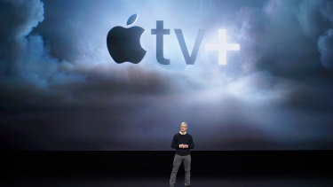 Apple CEO Tim Cook last week in Cupertino: Does he want to sell prestige TV for the rest of his life, or does he want to change the world?
