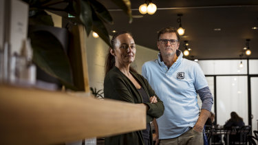 Arcobar owner Brooke Pollock and partner Franz Madlener.
