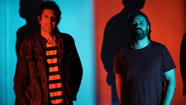 Shoegaze still moves people, says Swervedriver's Adam Franklin (right) with Jimmy Hartridge.
