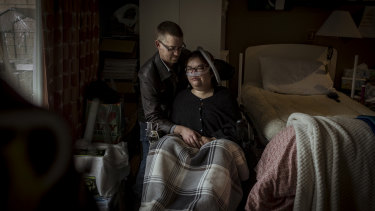 Alysia Kaiser, who has muscular dystrophy, can't live at home with her husband without the equipment she needs. 