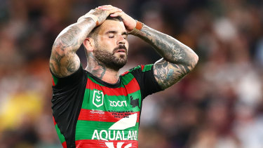 A heartbroken Adam Reynolds after missing a sideline conversion in the grand final.