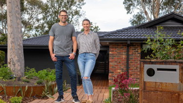 Kate Henry and husband Paul Moore have had major delays in the renovation of their home due to timber shortages. 