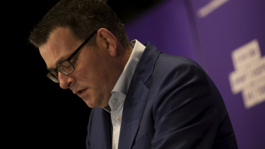 Premier Daniel Andrews, as he announced 317 new cases of COVID-19 were recorded in Victoria on Thursday.