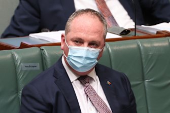 Deputy Prime Minister Barnaby Joyce in question time last week. 