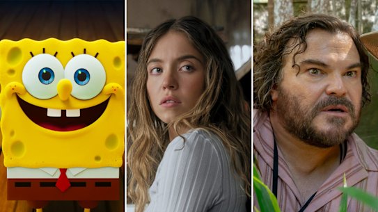 The SpongeBob Movie: The Search For Squarepants, Sydney Sweeney in The Housemaid and Jack Black in Anaconda, some of the Boxing Day movies on offer this year. 