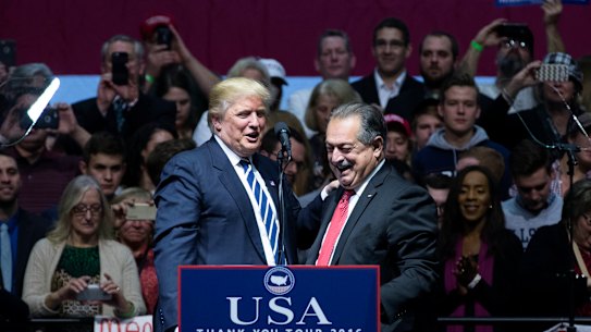 Andrew Liveris and then-president-elect Donald Trump in 2016.