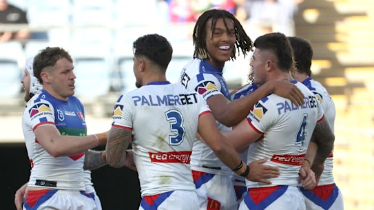 The Knights were unstoppable against the Bulldogs on Sunday. 