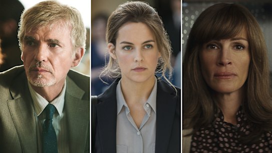 (From left) Billy Bob Thornton in Golaith, Riley Keough in The Girlfriend Experience and Julia Roberts in Homecoming.