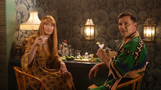 Laura Dern (left) and Ricky Martin in Palm Royale.