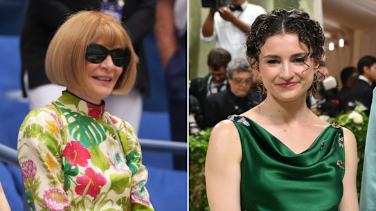 Anna Wintour at the US Open and her rumoured appointment as head of editorial content at US Vogue Chloe Malle, attending the Met Gala.