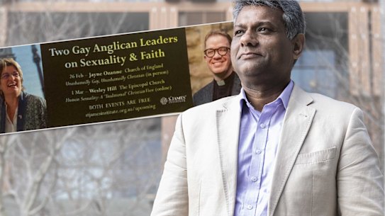 Archbishop Kanishka Raffel, and the advertisement that features Jayne Ozanne. 