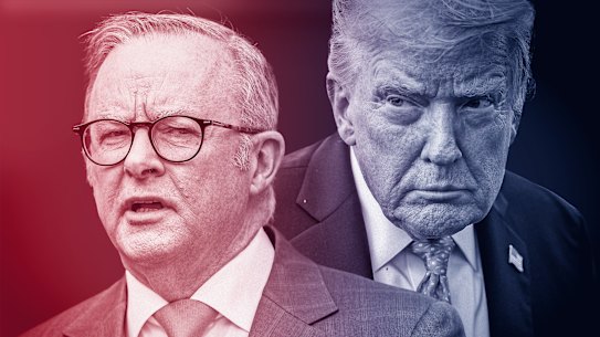 Prime Minister Anthony Albanese and US President Donald Trump. 