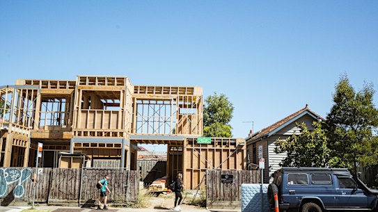 New home building is under pressure due to supply chain issues.