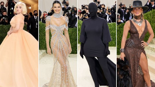Sister Act: Kendall Jenner in Givenchy and Kim Kardashian in Balenciaga at the Met Gala.