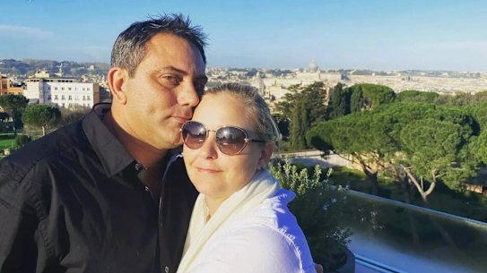 Virginia and Robbie Giuffre in Europe in October 2023, eight years after the incident in Colorado that produced a record of Robbie’s domestic violence against Virginia.