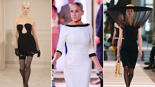 And Just Like That...Carrie has a new wardrobe thanks to the haute couture, spring/summer 2022 season in Paris with looks from Valentino and Schiaparelli.