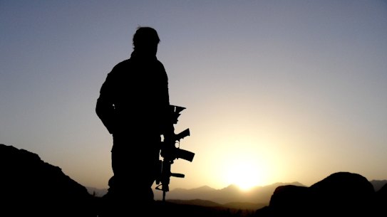 An Australian solider serving in Afghanistan. 