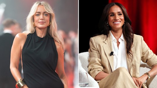 Local media speculate that Meghan, Duchess of Sussex (right) may appear on the Her Best Life podcast alongside Jackie “O” Henderson (left) and Gemma O'Neill.