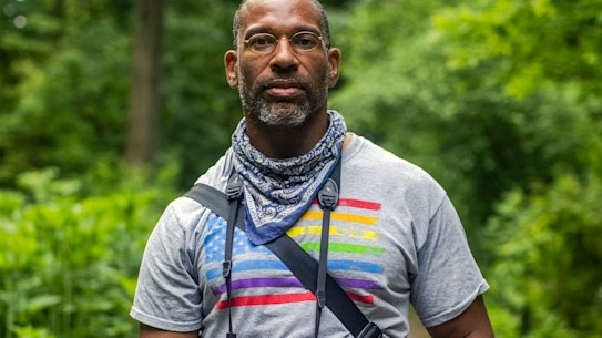 Christian Cooper in New York's Central Park on Wednesday.