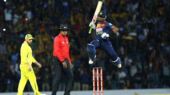 Dasun Shanaka’s victory jig provided a reminder of Australia’s T20 weak point.