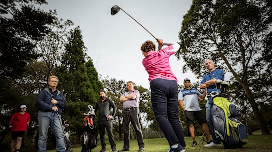 Local golfers and members of the ‘Northcote Community & Golf Hub’ Jack Jennings, Julie Williams, Dan Sibley, Bill Jennings, Angela Madden, Sanjay Subrananiam and Tim Holdsworth are objecting to the proposal to turn the Northcote Golf Course into a public park. 