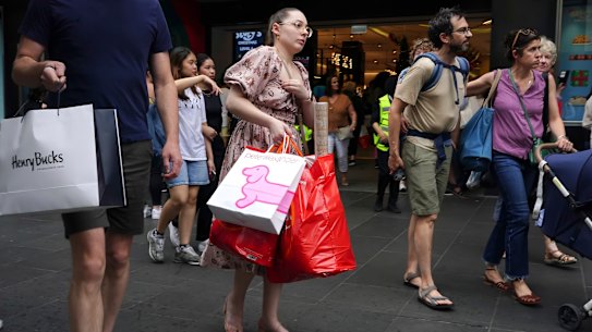 Retail spending fell in the month to March.