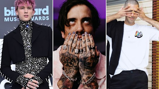 Machine Gun Kelly at the 2022 Billboard Music Awards; Sydney musician Justin Miller; Influencer Jordan Turner