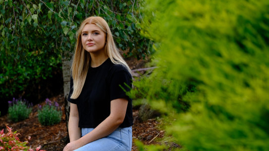 Brittany Hastings is living with her parents while she saves for a home deposit. 