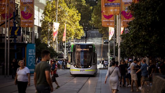 Melburne’s CBD has yet to see crowds return to pre-COVID levels